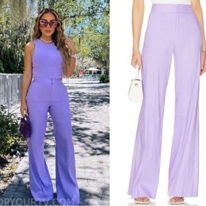 Alice and Olivia Dylan High waist Wide-Leg Pants in color Solstice